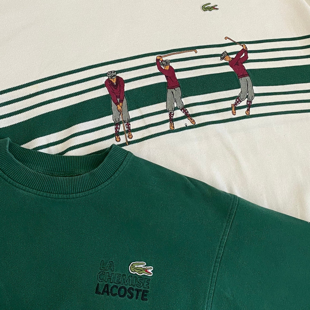 Lacoste t shirt vintage et lacoste pullover vintage de friperie geneve