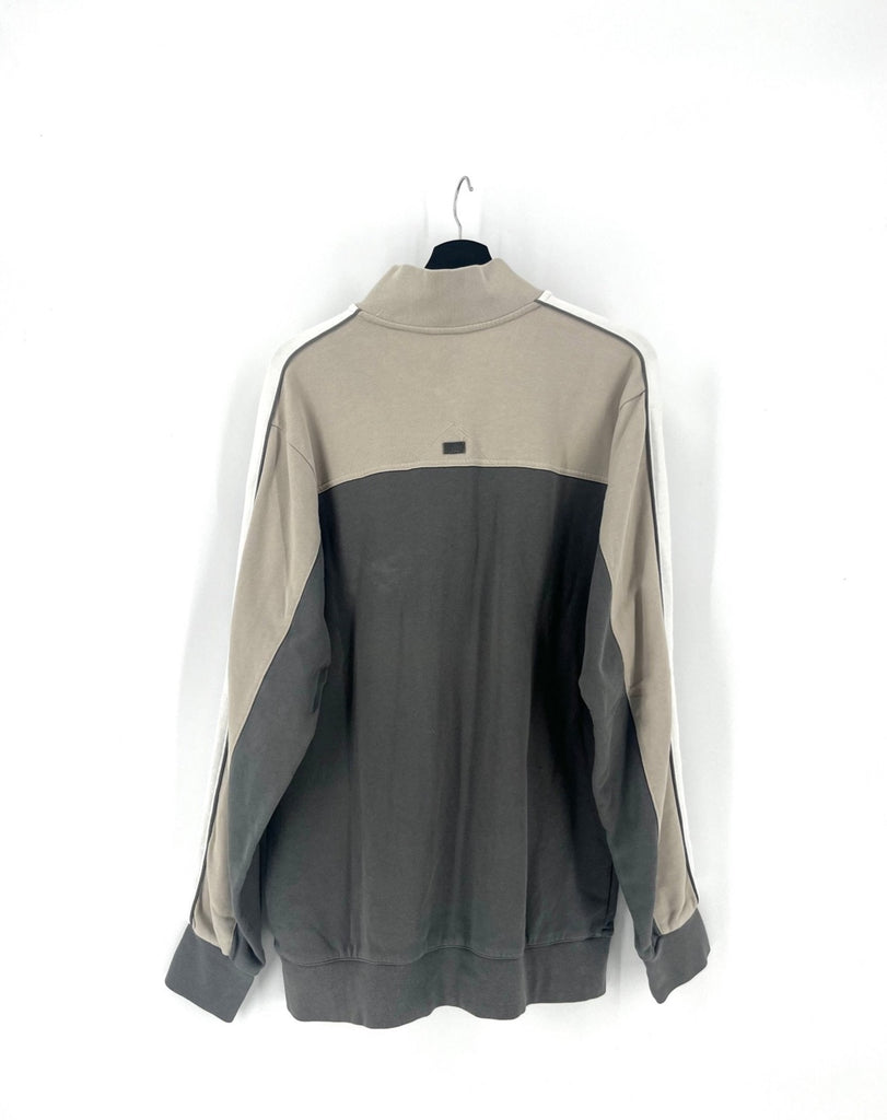 Sweat Adidas Beige et Gris Vintage - Taille L - LaFrip'aMax - L