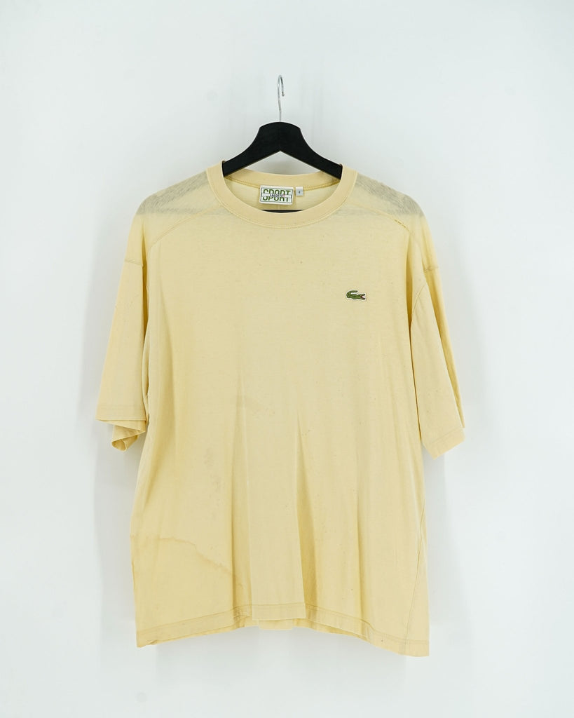 T-Shirt Vintage Lacoste Jaune Pastel - Taille L - LaFrip'aMax - L