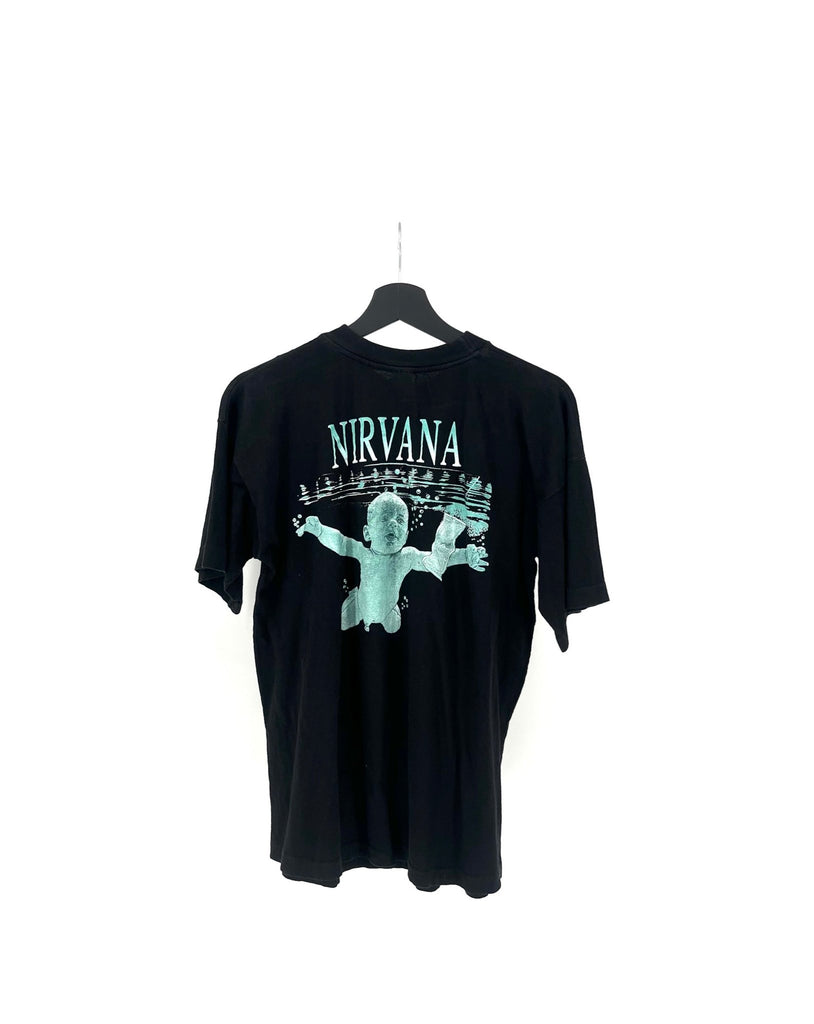 T-Shirt Noir Nirvana Vintage - Taille M - LaFrip'aMax - M