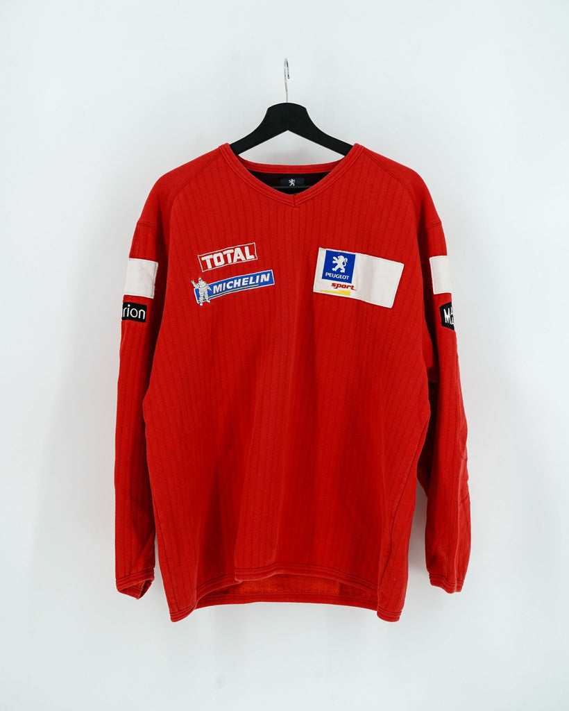 Pullover Vintage Peugeot Rouge - Taille XL - LaFrip'aMax - L