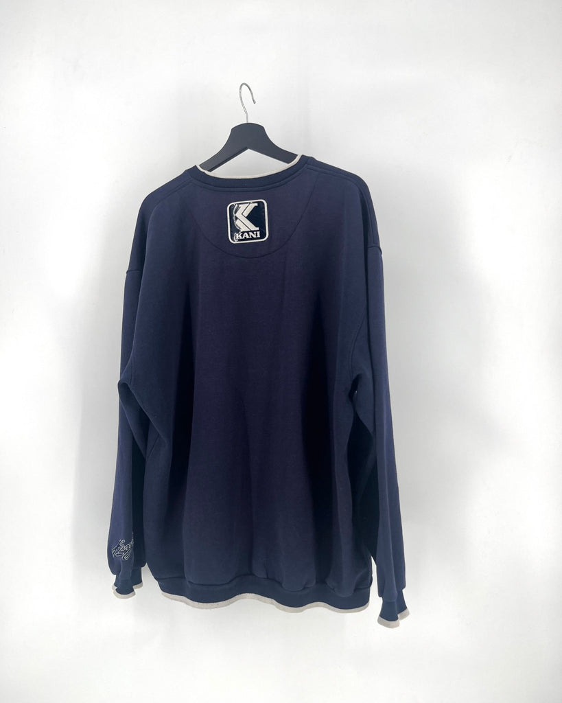 Sweat Vintage Karl Kani Bleu - Taille XL - LaFrip'aMax - XL