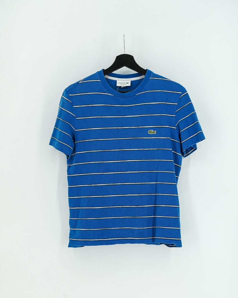 T-Shirt Lacoste Bleu et Blanc - Taille S - LaFrip'aMax - S