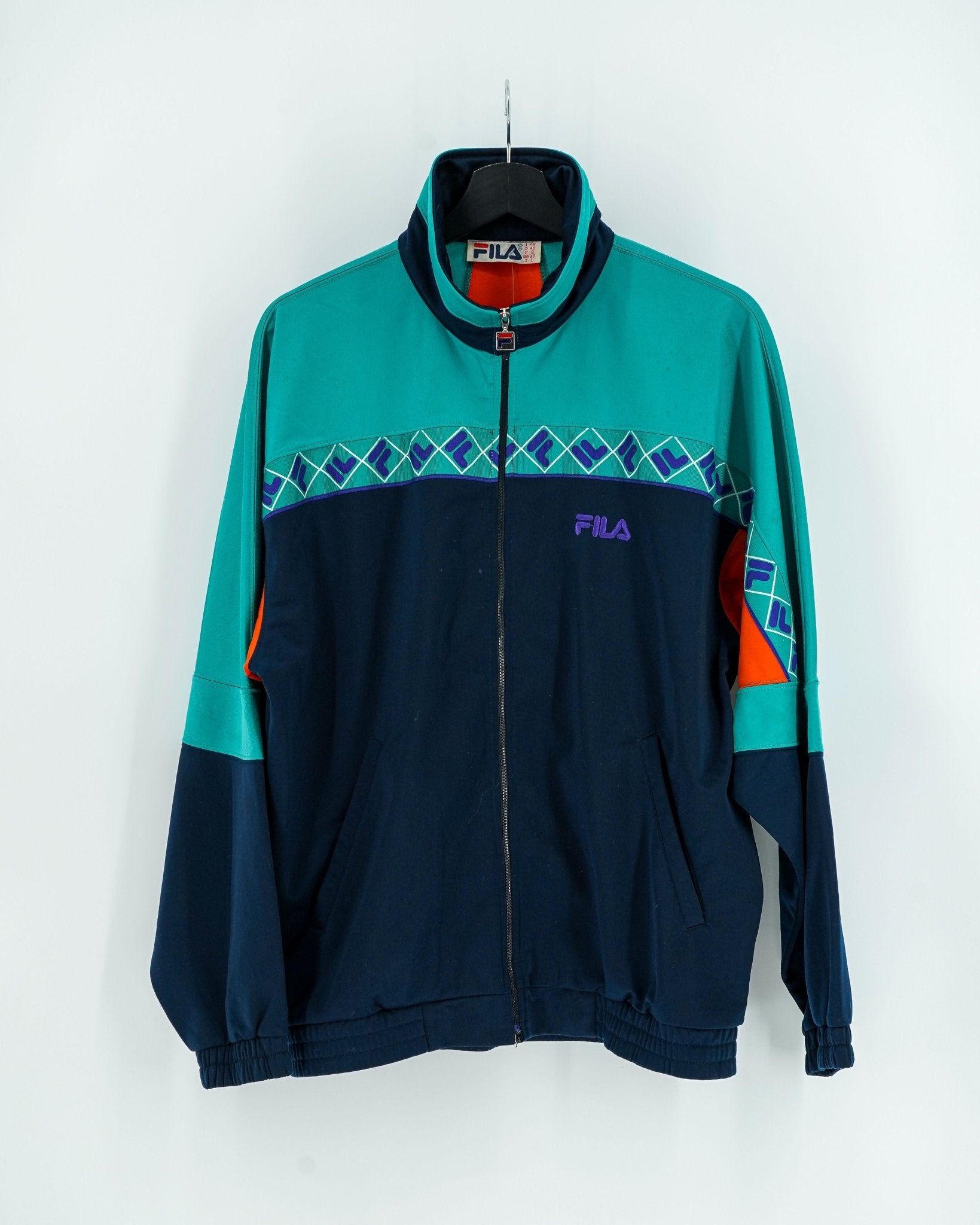 Vintage blue and green Fila jacket Size L LaFrip aMax