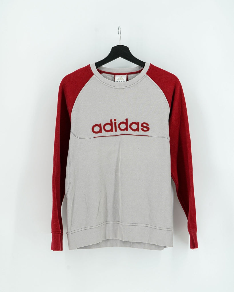 Sweat Vintage Adidas Blanc et Rouge - Taille S - LaFrip'aMax - S