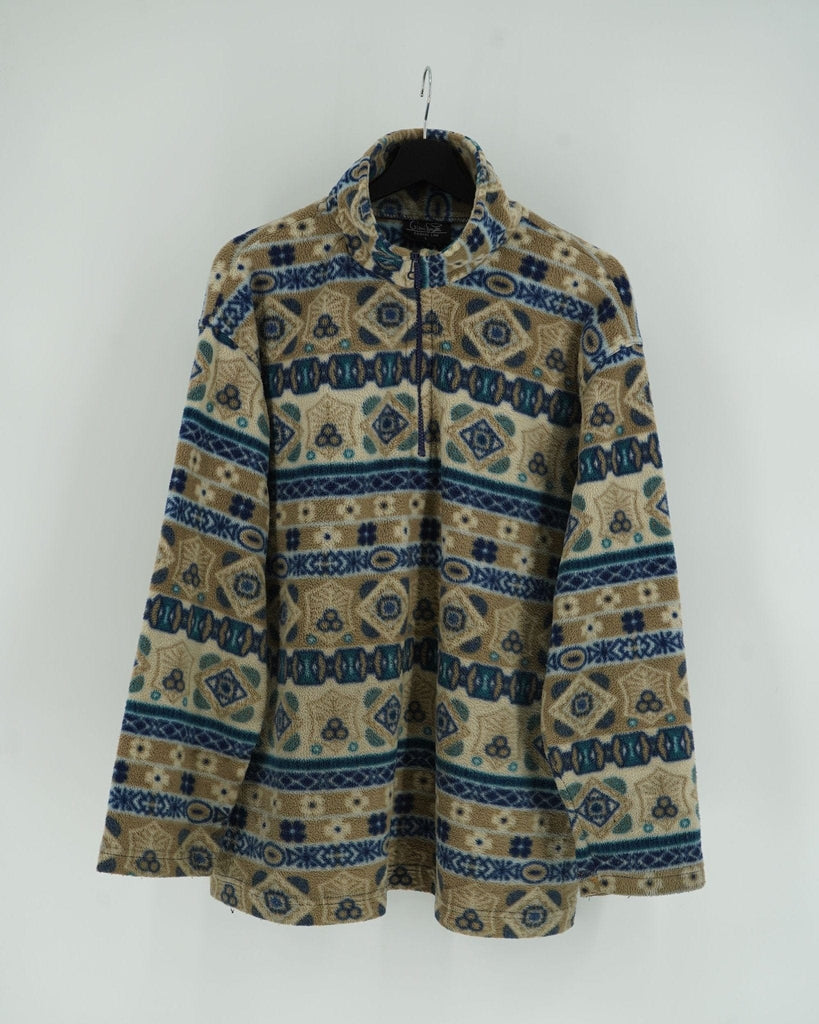 Polaire beige et bleu - Taille L - LaFrip'aMax - L