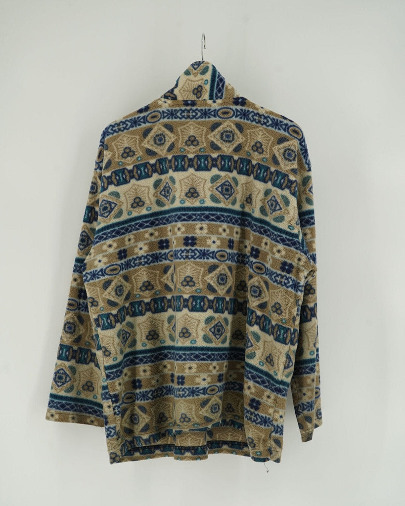 Polaire beige et bleu - Taille L - LaFrip'aMax - L