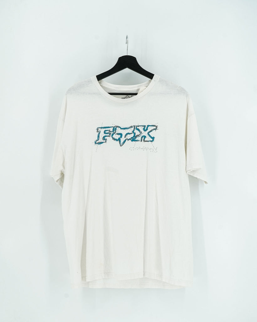 T-Shirt Vintage Fox Blanc - Taille XL - LaFrip'aMax - XL