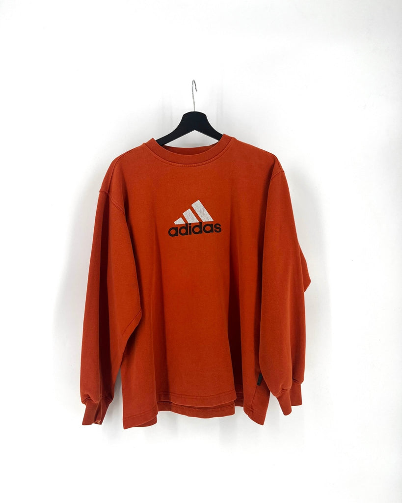 Sweat Vintage Adidas Orange - Taille L - LaFrip'aMax - L