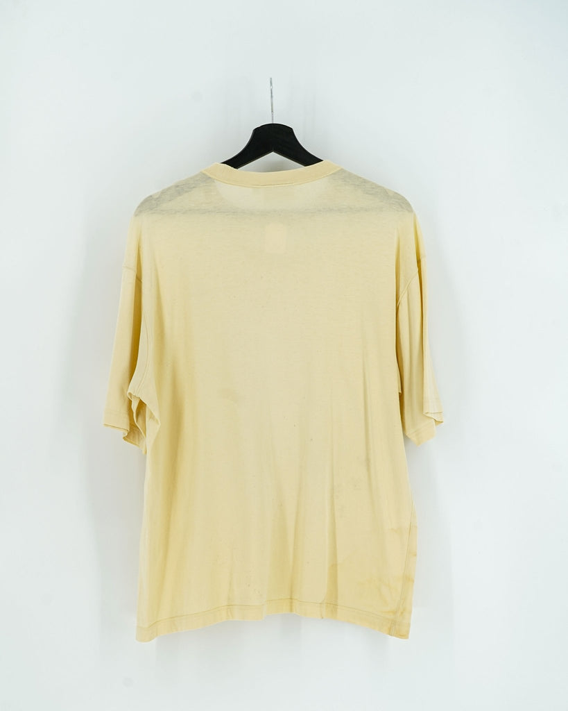 T-Shirt Vintage Lacoste Jaune Pastel - Taille L - LaFrip'aMax - L